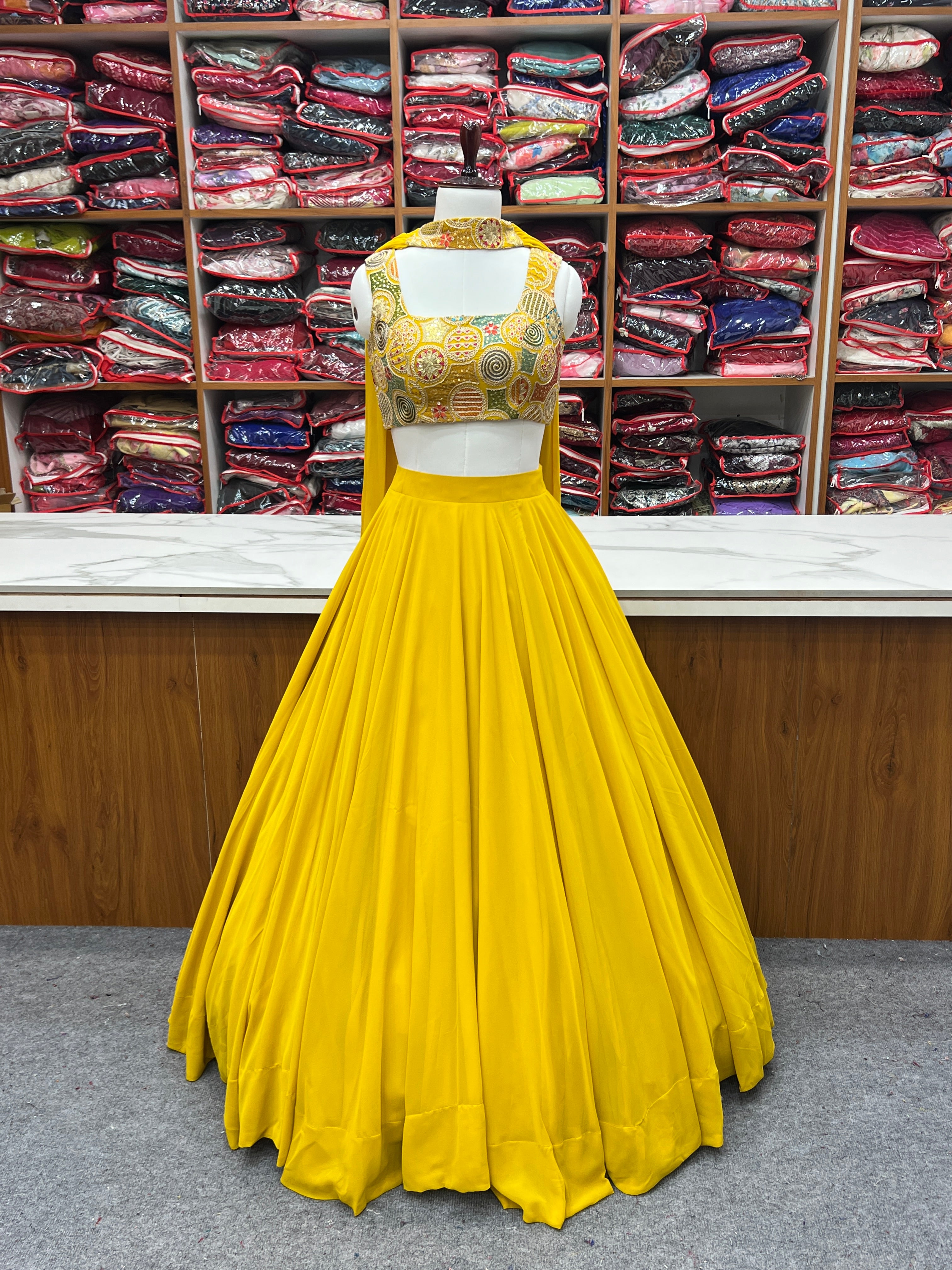 Yellow Color Ready To Wear Designer Lehenga Choli