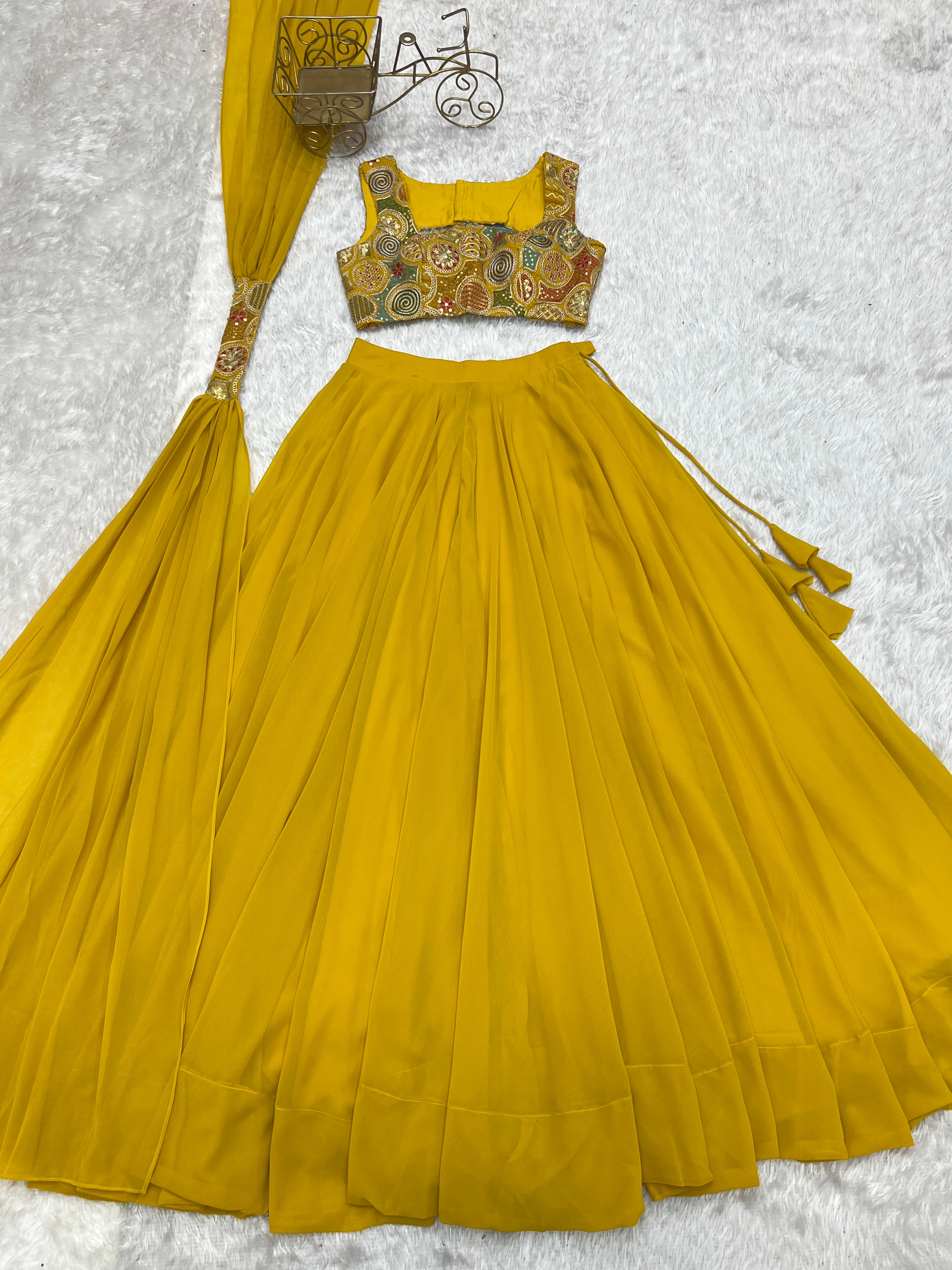 Yellow Color Ready To Wear Designer Lehenga Choli