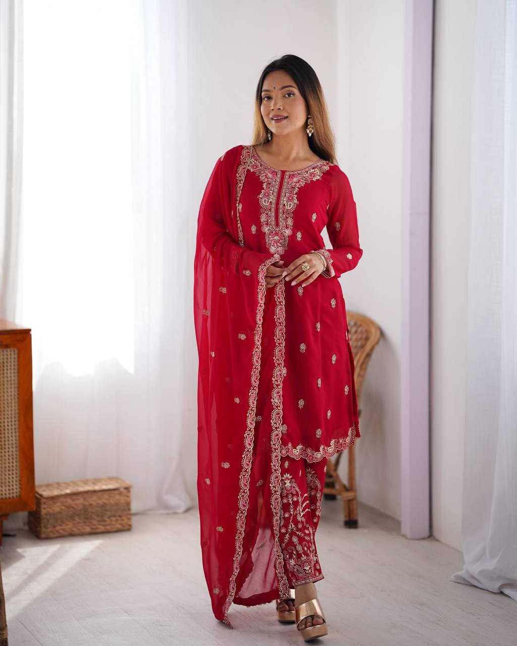Buy Mustered Color Party Wear Designer Anarkali Suit
