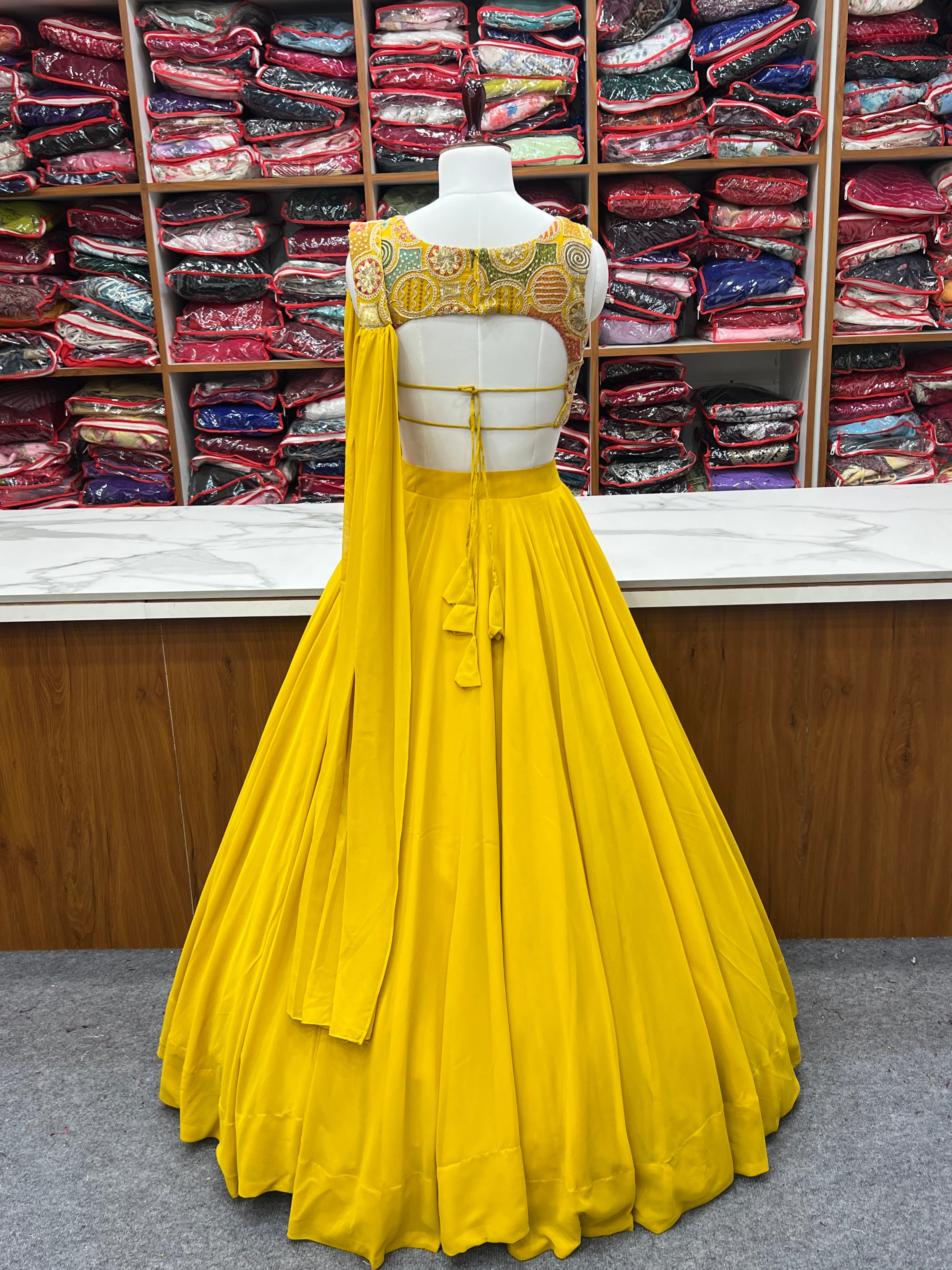 Yellow Color Ready To Wear Designer Lehenga Choli