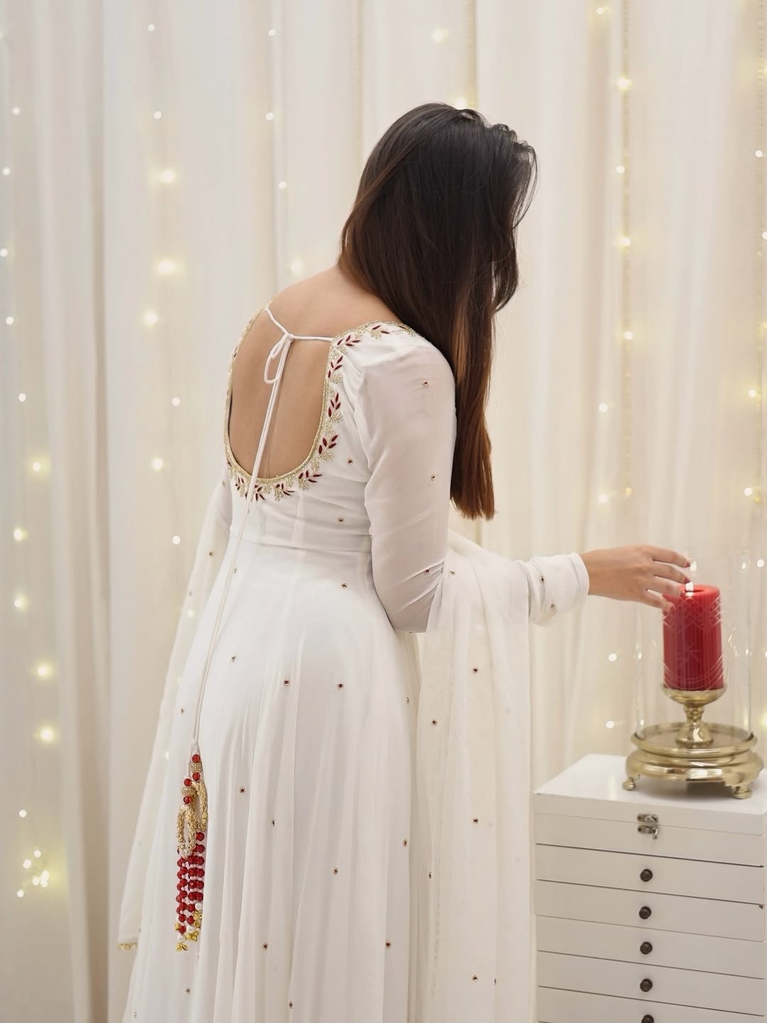 Most Trending Georgette Designer Gown Pant & Dupatta Set