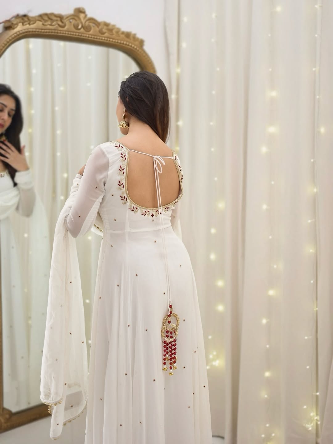 Most Trending Georgette Designer Gown Pant & Dupatta Set