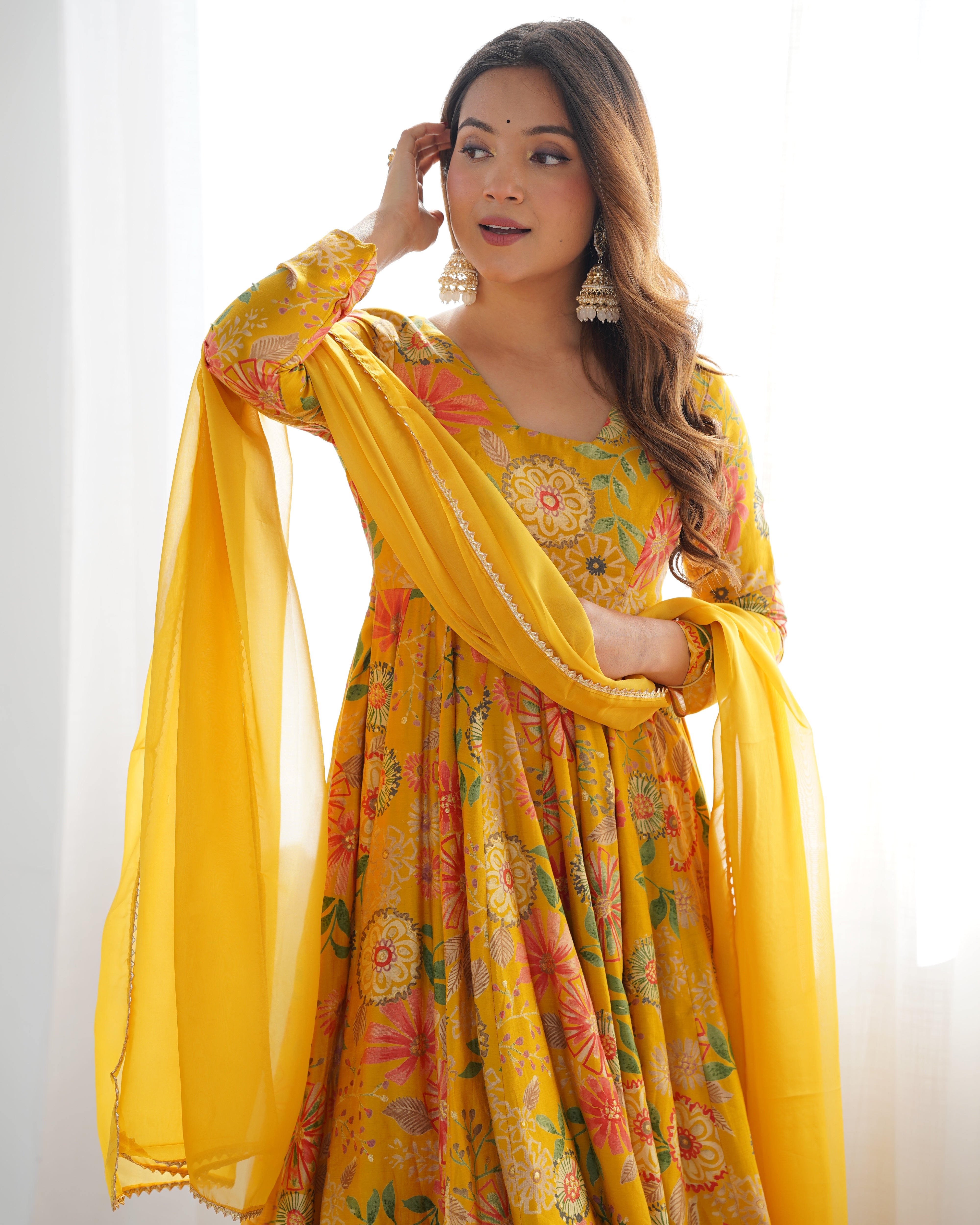 Yellow Color Designer Top & Palazzo Suit For Wedding Season