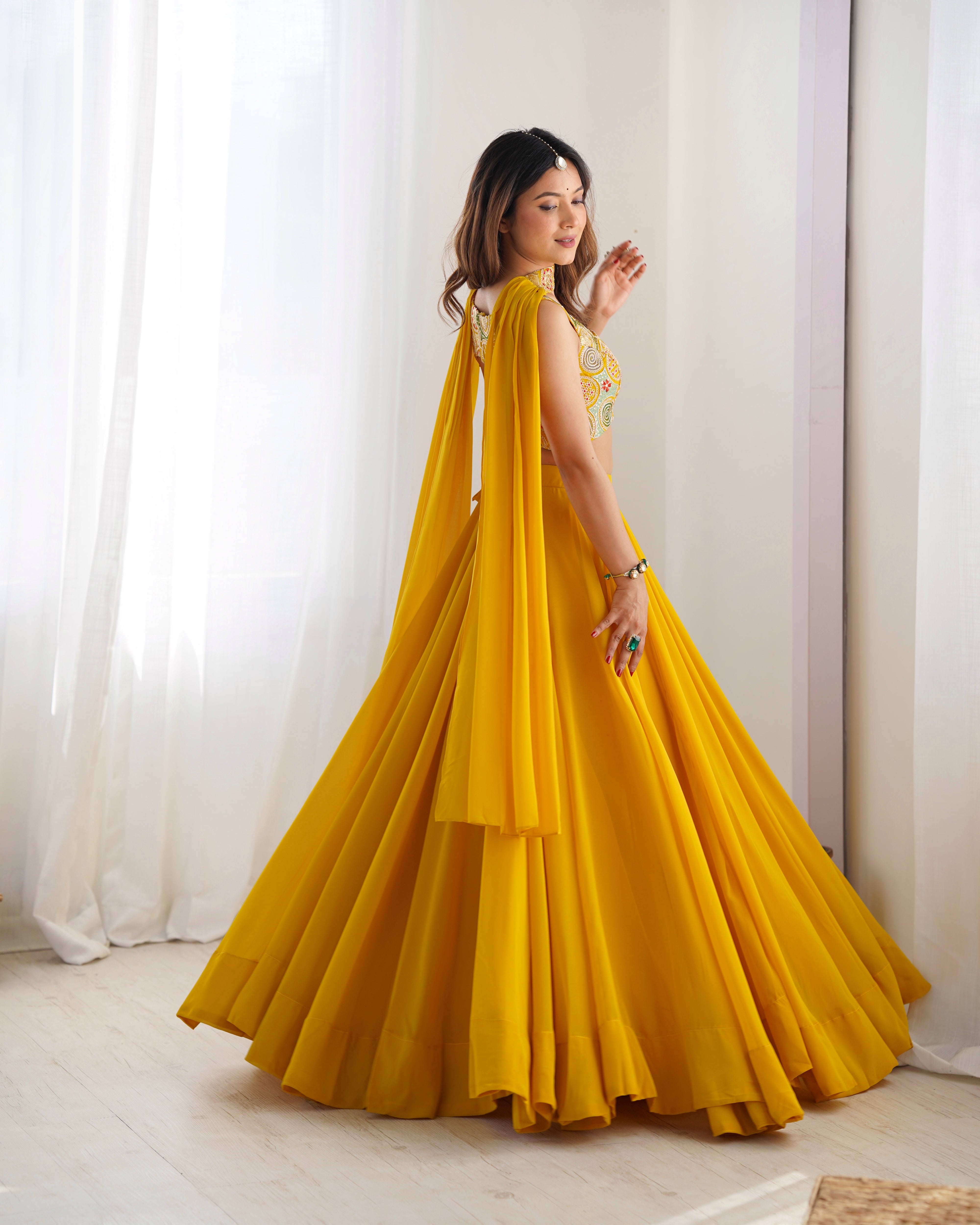 Yellow Color Ready To Wear Designer Lehenga Choli