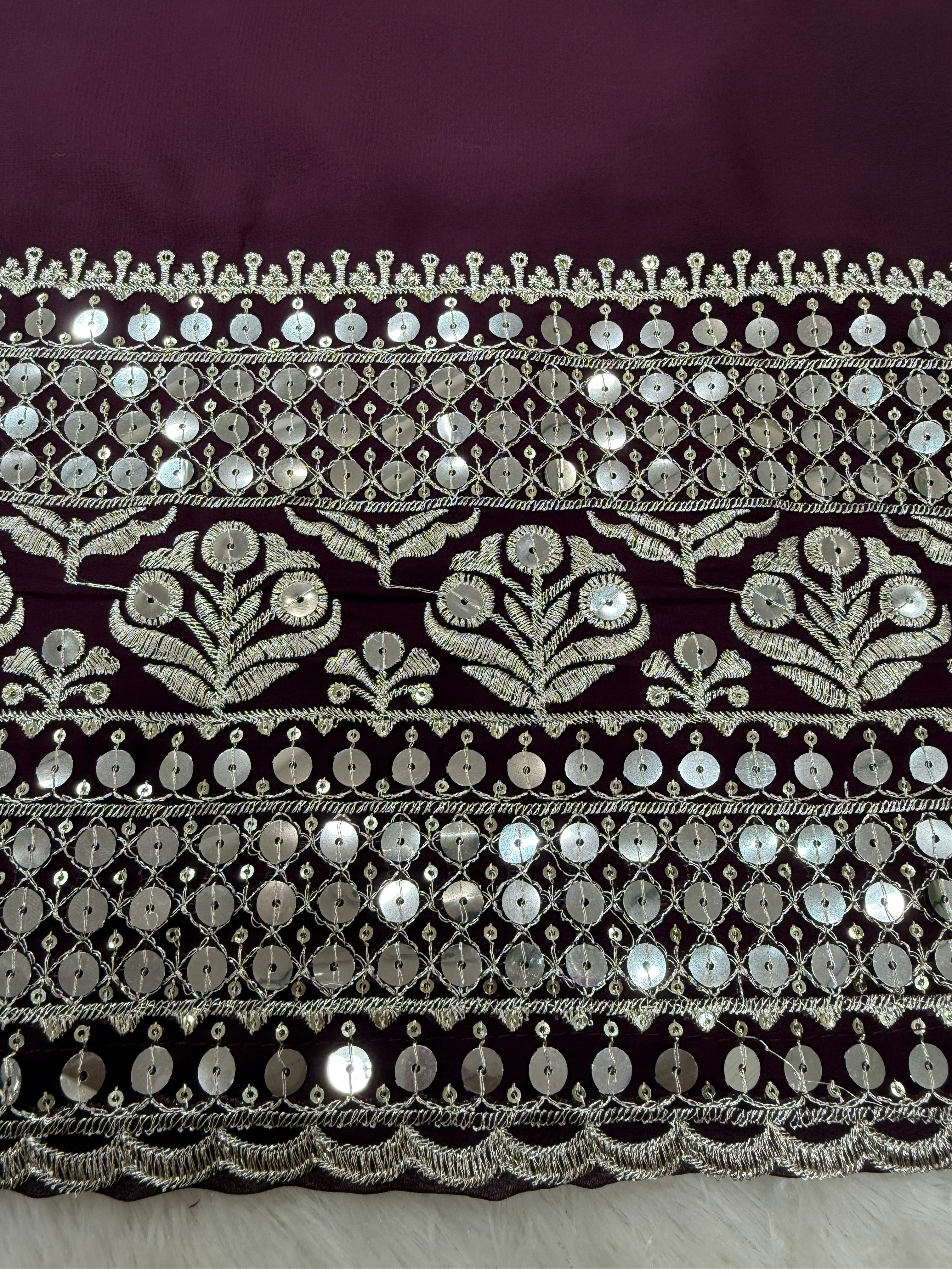 Wine color Party Wear Sharara Dress For Wedding season