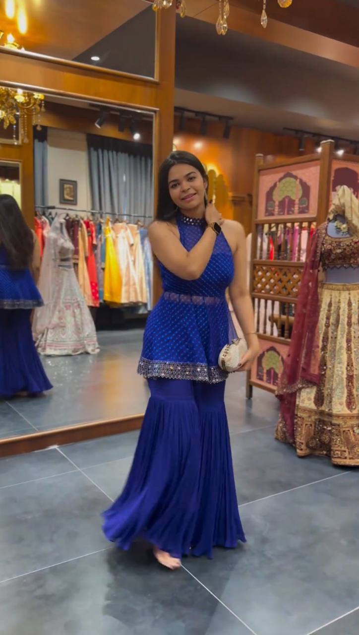 Most Partywear Outfit Designer Sharara Dress.